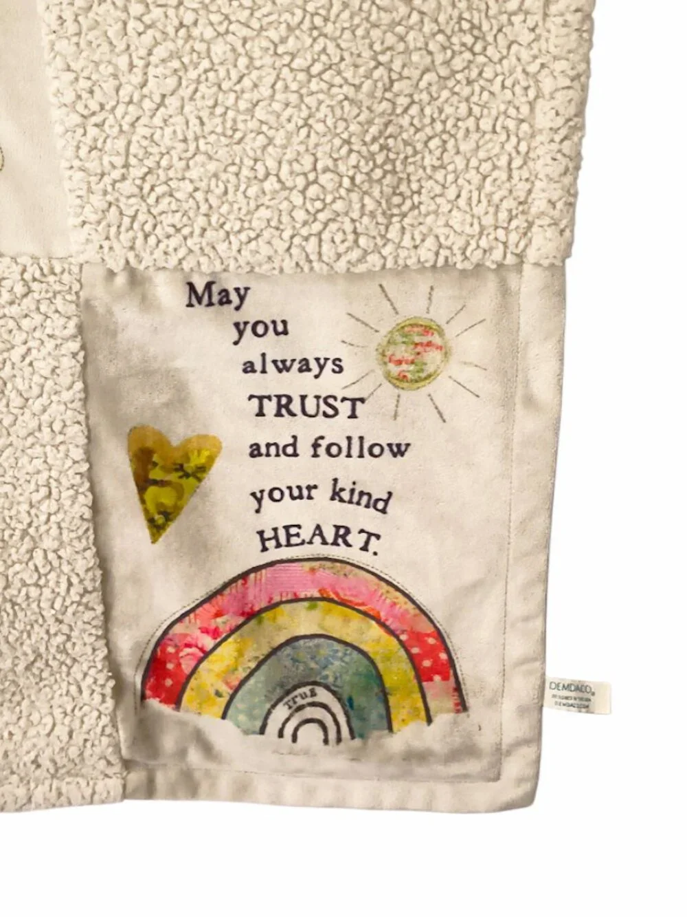 2020 Demdaco Inspirational Blessings Patchwork Security Blanket 30